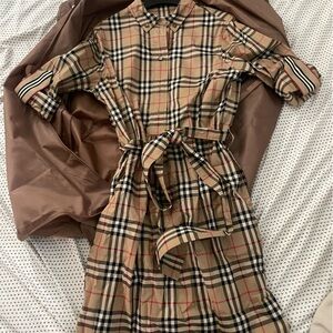 Burberry Giovanna Vintage-Checked Cotton Shirt Dress Size 6